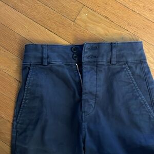 Everlane Blue Straight Leg Pants Cotton Twill